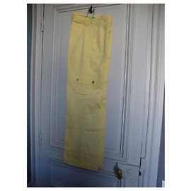Autre Marque Calças largas ESPRIT em algodão amarelo Amarelo