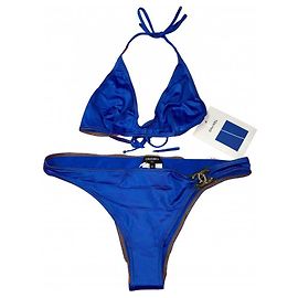 Chanel Coco Beach Bikini Badeanzug Marineblau Marineblau