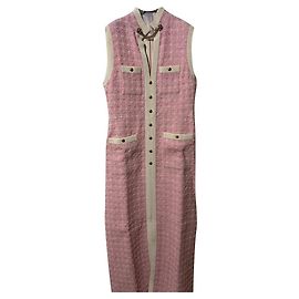 Robe Gucci en tweed rose et blanc Multicolore