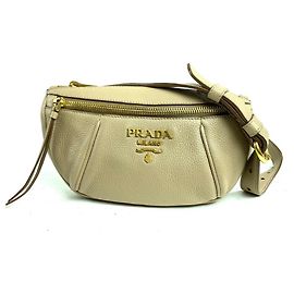 Prada Rose Beige Daino Gürteltasche Leder Taillentasche Gürteltasche Andere