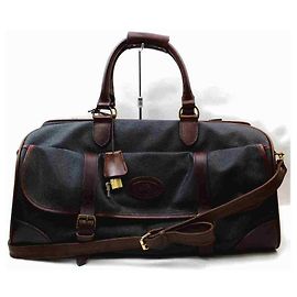 Mulberry Large Black x Brown Duffle with Strap Travel Boston Other