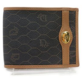 Christian Dior-Ultra Rare Honeycomb Black Monogram Trotter Bifold Men's Wallet-Other