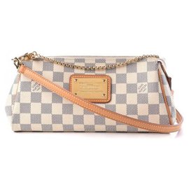 Louis Vuitton-Damier Azur Pochette Eva Crossbody-White