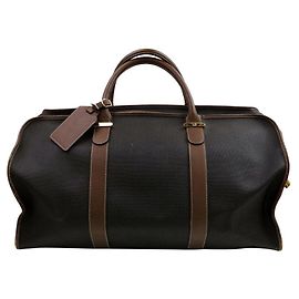 Alfred Dunhill Bolsa de ginástica marrom escuro Boston Duffle Outro