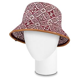 Louis Vuitton 21FW Seit 1864 Roter Burgunder-Monogramm-Eimer-Hut-Kappen-Fischer Andere