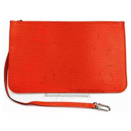 Louis Vuitton-Pulseira Pochette Neverfull de Couro Epi Laranja-Outro