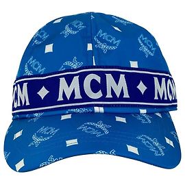 Mcm Blue Monogram Visetos Log Baseball Cap Hat 2l1125 Other