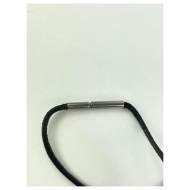 Hermès-Hermès Silver Tone Charm Necklace Choker Pendant Charm 44Herl1125-Other