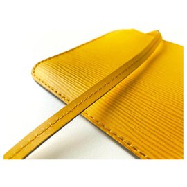 Louis Vuitton-Yellow Epi Leather Neverfull Pochette Wristlet Pouch Bag 39lvl1125-Other