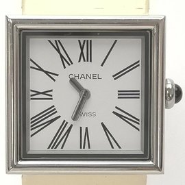 Chanel-Off-White x Silver Mademoiselle  Watch-Silvery,Other