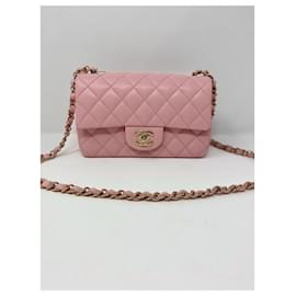 Chanel-chanel mini flap pink new summer 2021-Pink