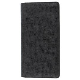 Louis Vuitton-Louis Vuitton Black Taiga Brazza Wallet-Black