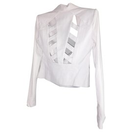 Bcbg Max Azria Short Jacket Beige Polyester XS Beige