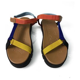 Bally-Bally Tylor Multicolored Fabric Straps Sandals Summer Shoes Eur 8.5 US 9.5-Multiple colors