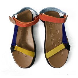 Bally-Bally Tylor Multicolored Fabric Straps Sandals Summer Shoes Eur 8.5 US 9.5-Multiple colors