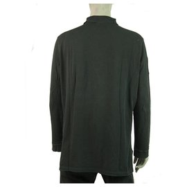 Polo Ralph Lauren-Ralph Lauren Polo Sport Camisa De Algodón De Manga Larga Negra Lavada Para Hombre Talla Superior XL-Negro