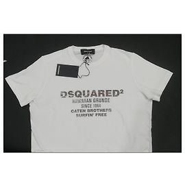 Camiseta de algodão branca Dsquared2 Branco
