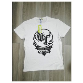 Camiseta Versace de algodón blanca L Blanco