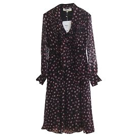 Vestido Diane Von Furstenberg DVF Aleka de seda negro Negro