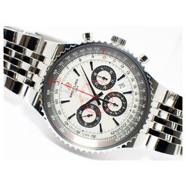 Breitling-BREITLING Montbrillant47 silver world Limited20 00 Genuine goods Mens-Black
