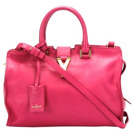 Yves Saint Laurent Cartable en cuir rose Cabas Chyc YSL Rose