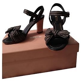 Miu Miu sandals with heel Navy blue