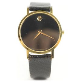 Movado gold x black 87-45-882 Museum 30mm watch Other