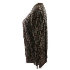 Fendi-Size Large Rare Men's FF Monogram Knit Sweater-Other
