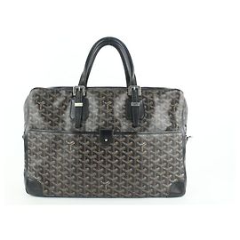 Goyard Sac porte-documents noir Chevron Ambassade GM Attache Autre