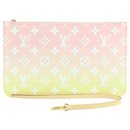 Louis Vuitton-Bolsa de pulso com monograma rosa à beira da piscina Neverfull Pochette-Outro