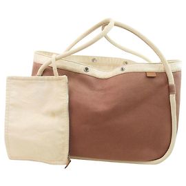 Hermès Brown x Creme Lindy de Plage Einkaufstasche mit Beutel Andere