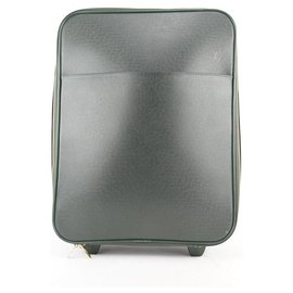 Louis Vuitton-Green Taiga Leather Pegase 45 Rolling Luggage Trolley Suitcase-Other