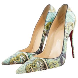 Christian Louboutin-Inferno Python So Kate 120 Red Bottom Heels-Other