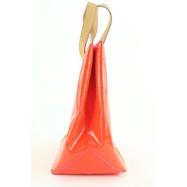 Louis Vuitton-Rob Wilson Orange Monogram Vernis Fluo Neon Reade PM Tote Bag-Other
