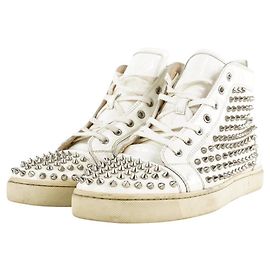 Christian Louboutin Taille MEN'S 44 Baskets blanches Spike Pik Pik Louis Rantus Autre