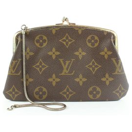 Louis Vuitton-Pulseira Monogram French Twist Kisslock Pouch-Outro