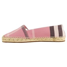 Burberry Size 38.5 Pink Nova Check Hodgeson Espadrille Wohnungen Andere