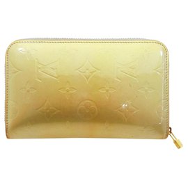 Louis Vuitton-Silver-Green Monogram Vernis Zippy Organizer Wallet Zip Around-Other