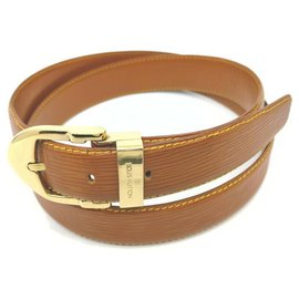 Louis Vuitton-110/44 Brown x Gold Epi Leather Ceinture Belt-Other