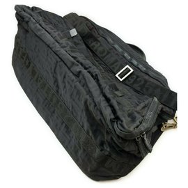 Fendi-Grand sac de voyage noir Monogram FF Zucca-Autre