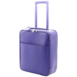 Louis Vuitton-Purple Figue Leather Pegase 45 Rolling Luggage Carry-on-Other