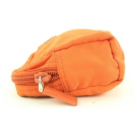 Prada-Orange Tessuto Nylon Cosmetic Pouch Make Up bag 2day mail-Other