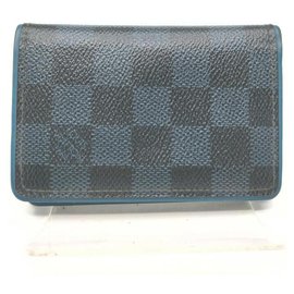 Louis Vuitton-Ultra Rare Blue Damier Cobalt Organizer De Poche Card Case-Other