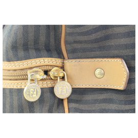 Fendi-Pequin Stripe Boston Duffle Bag-Other