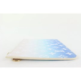 Louis Vuitton-Monograma Azul Junto à Piscina Bolsa de Pulso MM Pochette Neverfull-Outro