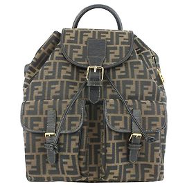 Fendi Tabakbraun Monogramm FF Zucca Rucksack Andere