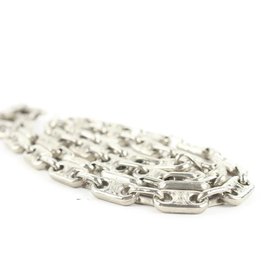Céline-Silver Macadam Logo Chain Necklace-Other