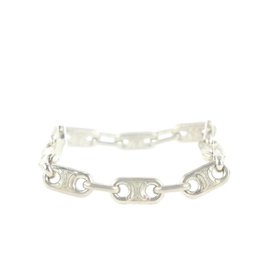 Céline-Silver Monogram Macadam Chain Link Bracelet-Other