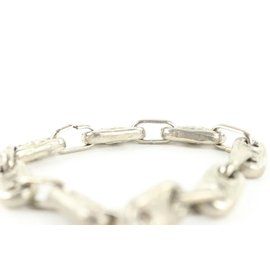 Céline-Silver Monogram Macadam Chain Link Bracelet-Other