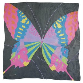 Hanae Mori-Bufandas de seda-Multicolor